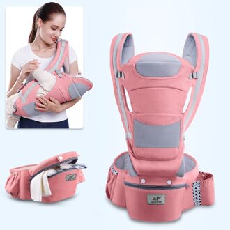 0-48M Ergonomische Draagzak 15 Behulp Manier Baby Baby Heupdrager Carrier Voorkant Ergonomische Kangoeroe Baby Wrap sling Reizen Roze