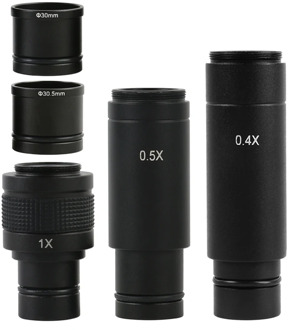 0.4X 0.5X 1X C-Mount Microscope Camera Adapter Lens 23.2mm 30mm 30.5mm Electronic Eyepiece Adapter For For Microscope CCD Camera
