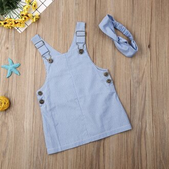 0-4Years Zus-Brother Bijpassende Kleding Stried Jurken + Hoofdband En Gestreepte Rompertjes Dress 3Y