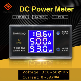 0-50V/100V 0-5A/10A High Power Digital Voltmeter Ammeter Motorcycle Car Voltage Current Power Meter 12V Volt Tester Detector