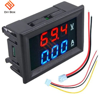0.56" Inch Mini Digital Voltmeter Ammeter DC 100V 10A Volt Ampere Meter Amperemeter Voltage Tester LED Display Cable Connector