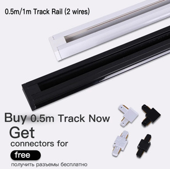 0.5M 1M Led Track Rail 220V Aluminum Led Track Light Rails Straight/L Shape Connectors for Track Rail Spotlight Track Lighting
