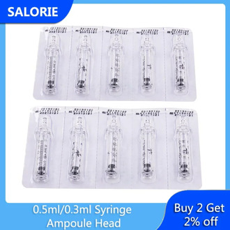 0.5ml/0.3ml Syringe Ampoule Head for Lip Filler Injection Hyaluron Pen Hyaluronic Acid Pen Anti-aging Wrinkle Removal Disposable