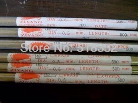 0.5mm x 500mm Enkele Gat Ziyang Messingelektrode Tube voor EDM Boormachines