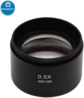 0.5X 0.7X 2.0X Barlow Objective Lens Barlow Lens for Microscope Auxiliary increasing working distance to 30MM 120MM 165MM