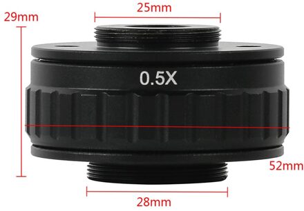 0.5X C Mount Adapter Lens Voor Trinoculaire Stereo Microscoop Simul-Focal Ccd Camera