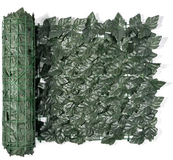0.5X3M Kunstmatige Groen Blad Hek Roll Uv-bescherming Ivy Privacy Tuin Hek Achtertuin Voor Home Garden Decor rotan Planten Muur 0.5X3M E