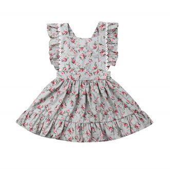 0-5Y Peuter Kids Baby Meisje Kleding Zus Bijpassende Bloemenprint Romper Jurk Zomer Outfit Set Dress 1-2Y