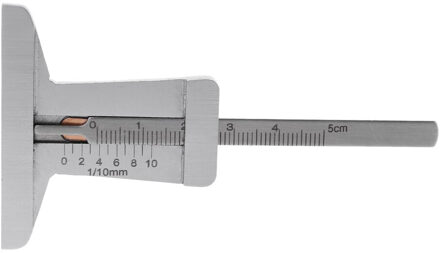 0-60mm/0-50mm Rvs Autoband Loopvlak Vernier Dieptemeter Schuifmaat Meter ruler Meten