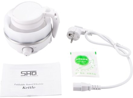 0.6L Dual Voltage Thermische Isolatie Waterkoker Siliconen Opvouwbare Draagbare Reizen Warm Water Verwarming Boiler Thee Ketel EU plug