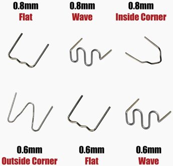 0.6mm/0.8mm flat/wave/corner staplers staples for car plastic bumper welding repair 0.6mm Inside Corner