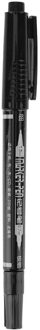 0.7/1.5 Mm Nib Art Marker Pennen Permanente Schilderen Marker Pen Kids Diy Tekening Pen Dual Tip kantoor Schoolbenodigdheden zwart