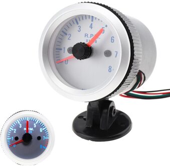 0 ~ 8000 Rpm 2 "52 Mm Universal Duurzaam Blauw Licht Toerenteller Tach Gauge Met Houder cup Geschikt Voor Auto