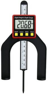 0-80Mm Digitale Hoogte Gauge Tafel Saw 80Mm Diepte Gauge 3 Eenheden Inch/Mm/Fractie vergrendeling Schroef Houtbewerking Router Tafel Gereedschap Rood