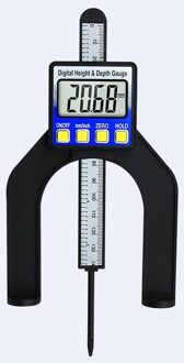 0-80Mm Digitale Hoogte Gauge Tafel Saw 80Mm Diepte Gauge 3 Eenheden Inch/Mm/Fractie vergrendeling Schroef Houtbewerking Router Tafel Gereedschap zwart