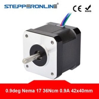 0.9 Graden Nema 17 Stappenmotor 36Ncm (51Oz. In) 0.9A 4-Lood 40Mm Lengte Voor Diy 3D Printer Cnc Robot