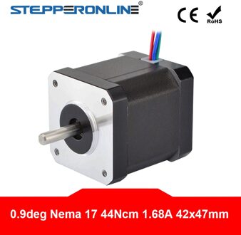 0.9 Graden Nema 17 Stappenmotor 44Ncm(62.3Oz. In) 1.68A 4-Lood Nema17 Stap Motor 42X47Mm 3D Printer Cnc Robot