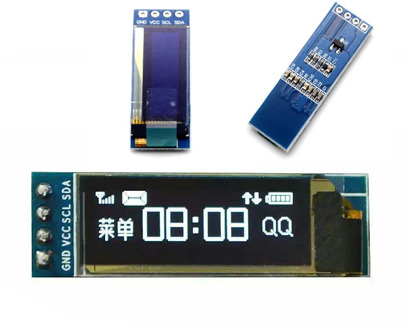 0.91 Inch 128x32 128 32 I2C IIC Interface Serial White Blue OLED LCD Display Module 0.91" 12832 SSD1306 LCD Screen For Arduino