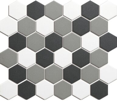 0,91m² -Mozaiek London Hexagon Contrast mix 5,1x5,9