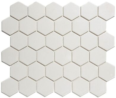 0,91m² -Mozaiek London Hexagon Super Wit 5,1x5,9