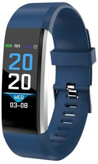 0.96 Inch Smart Horloge Sport Fitness Armband Hartslagmeter Bloed Zuurstof Meter Vrouwen Horloges Waterdicht Mannelijke Smartwatch blauw