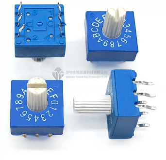 0-F rotary encoder switch with handle DIP switch 16-bit PCB encoder 8421C positive code 3:3 switch