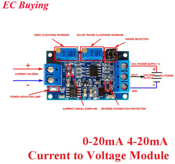 0 to 20mA/40mA to 0-3.3V 0-5V 0-10V Current to Voltage Converter Signal Conversion Module 0-20mA 4-20mA I/V Transmitter