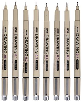 01-08Mm 12 Stks/doos Tekening Naald Pen Set Tekening Liner Voor Portret Schetsen Schilderen Leveringen Naald Marker pen G-0950T