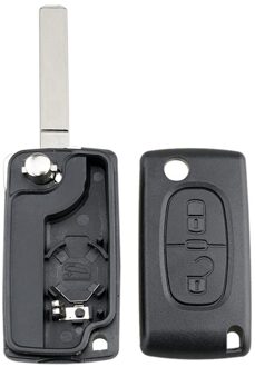 01A Voor Citroen C3 Vervanging 2 Knop Afstandsbediening Sleutelhanger Shell Case Ce0536 Va2 Sleutelhanger Case Shell Cover Sleutel protector