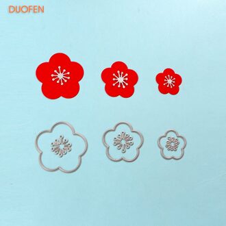 020153 6 stuks set plum bladeren stencil metalen stansmessen voor DIY papercraft project Plakboek Album wenskaarten