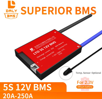 022 5s LTO 18650 bms 12v 20A 40A 60A lithium battery system LTO bms pcm pcb for Solar E-bike Scooter