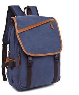 070917 mannen rugzak dubbele schouder school canvas tas C2