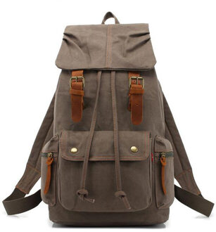 071717 mannen hoge capaciteit grote rugzak dubbele schouder canvas tas C2