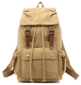 071717 mannen hoge capaciteit grote rugzak dubbele schouder canvas tas C4