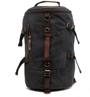 071717 mannen school student rugzak dubbele schouder canvas tas C2