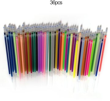 1.0Mm Kleurrijke Gel Pen Fluorescerende Vullingen Kleur Cartridge Flash Pen Glad Inkt Schilderij Graffiti Pennen Student Briefpapier 36 kleuren