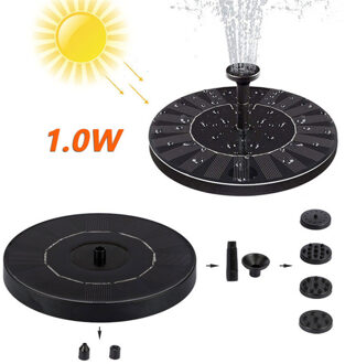 1.0W Solar Fontein Pomp Vrijstaande Floating Solar Vogel Bad Water Pompen Voor Tuin, Terras, Vijver, zwembad En Outdoor