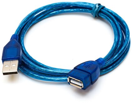 1/1.5/2/3-M Anti-Interferentie Verlengkabel Usb 2.0 Vrouwelijke Extension High Speed Data Sync Cord Blauw standaard 150cm