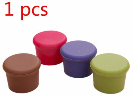 1/10 Pcs Siliconen Rode Wijn Stoppers Food Grade Bier Drank Fles Caps Sealer Lek Gratis Fris Houden Plug voor Keuken Bar Tool 1stk willekeurig kleur