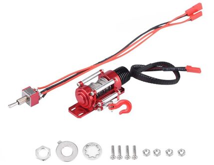 1:10 Rc Crawler Klimmen Auto Elektrische Metalen Lier Nylon Kaapstander Voor SCX10 D90 D110 TF2 KM2 Cnc Rc Accessoires