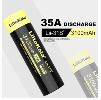 1-10 Stuks Liitokala Lii-31S 18650 Batterij 3.7V Li-Ion 3100mA 35A Power Batterij Voor Hoge Afvoer Apparaten. 1stk