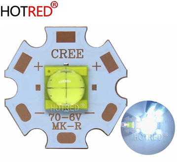 1-10PCS ETI 7070 6V 4Chips 15W LED Emitter Diode can replace Cree MKR MCE XHP50 XHP70 Cool White LED light with 20mm Copper PCB