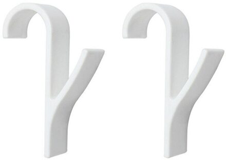 1-10Pcs Hanger Voor Verwarmde Handdoek Radiator Rail Bad Haak Houder Kleerhanger Percha Plegable Sjaal hanger Wit B 2stk