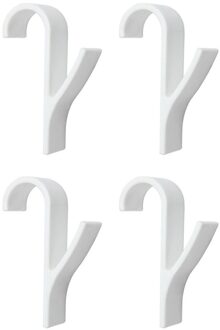 1-10Pcs Hanger Voor Verwarmde Handdoek Radiator Rail Bad Haak Houder Kleerhanger Percha Plegable Sjaal hanger Wit C 4stk