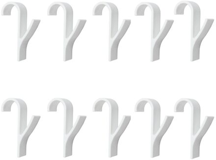 1-10Pcs Hanger Voor Verwarmde Handdoek Radiator Rail Bad Haak Houder Kleerhanger Percha Plegable Sjaal hanger Wit F 10stk