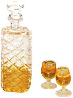 1:12/1:6 Dollhouse Miniatuur Scène Model Wijn Fles Pretend Play Speelgoed Flessen Bekers Met Bier Cups Pop Scene Accessoires