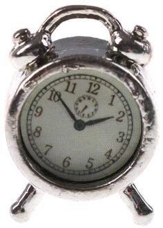 1/12 Dollhouse Miniature Woonkamer Een Metalen Wekker SV