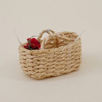 1/12 Dollhouse Miniatuur Geweven Bamboe Manden Mini Bamboe Poppenhuis Miniatuur Mand Pop Huis Kamers Items Decor