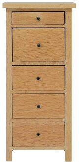 1:12 Poppenhuis Miniatuur Hout Commode Showcase Poppenhuis Decor Kabinet Model Borst Kast houtkleur