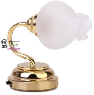 1:12 Poppenhuis Miniatuur Tulp bloem type wandlamp LED licht Batterij